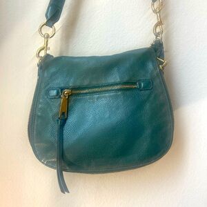 Hunter green leather Marc Jacobs hand bag